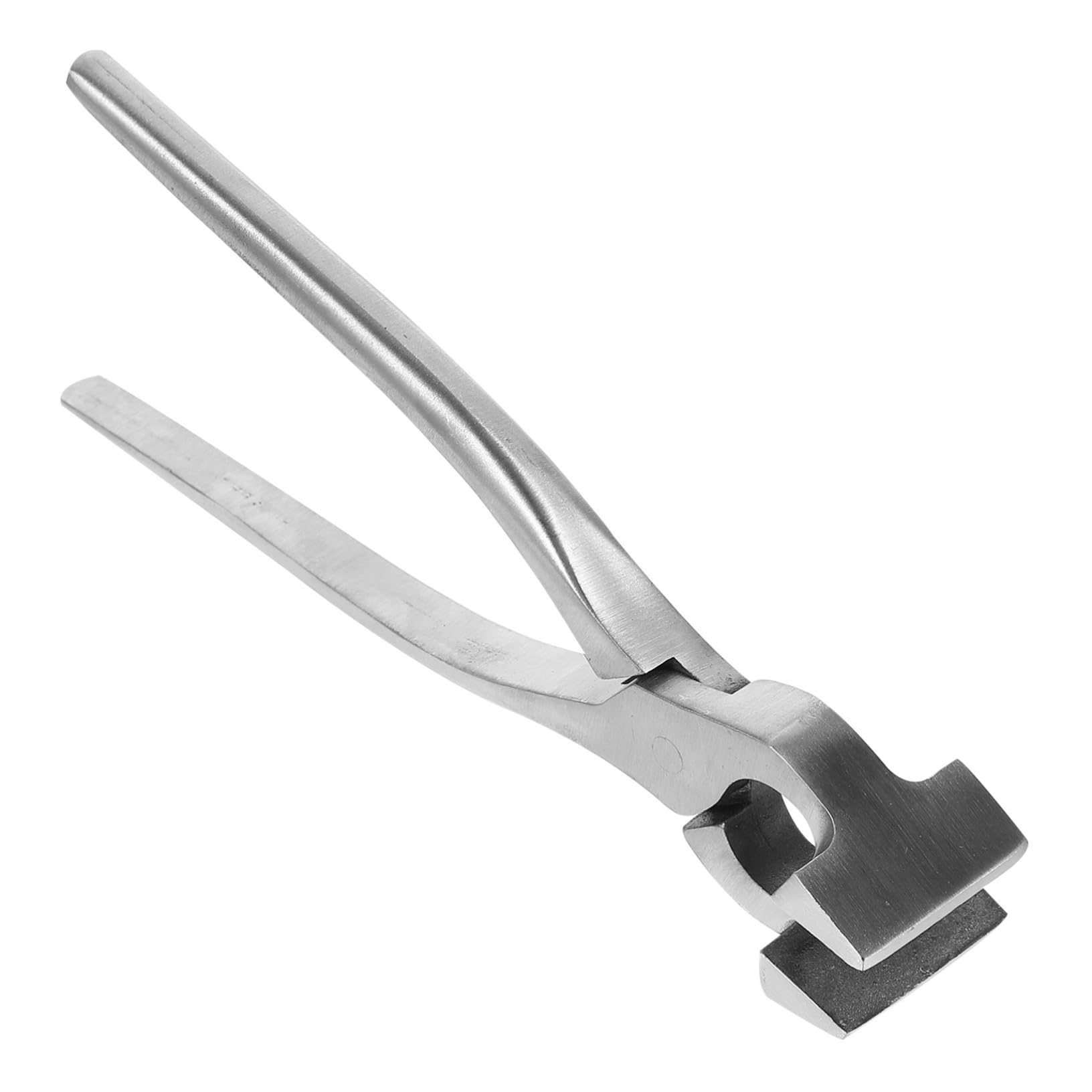 Alicates de Punta Plana para Cuero y Manualidades Diy, Acero Plata