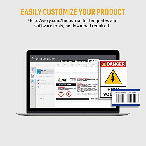 Image of Avery White Asset Tag Labels, 3 /4 inch x 2 inch, Tamper-Evident Laser Printable Tags, 240 Waterproof Labels (60530)