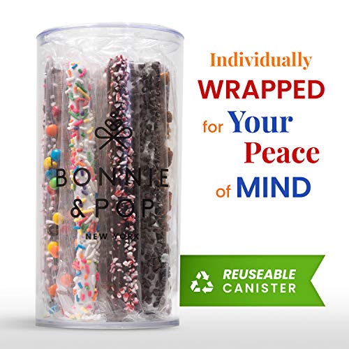 Bonnie and Pop’s Chocolate Dipped Pretzel Gift Baskets for Easter | Women | Food Gift Baskets | Prime Holiday Mother’s Day Birthday Cookie Gifts | Treats for Family Holiday Ideas