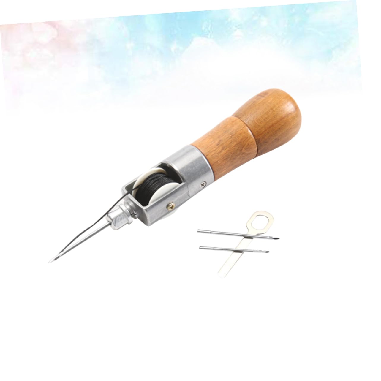 Lurrose 3pezzi Macchina Da Cucire Manuale Per Pelle Strumento Di Cucitura Artigianale Per Riparazioni Di Borse Scarpe e Tende Attrezzo Fai Da Te Per Cucire Pelle e Include Ago Per Cucitura