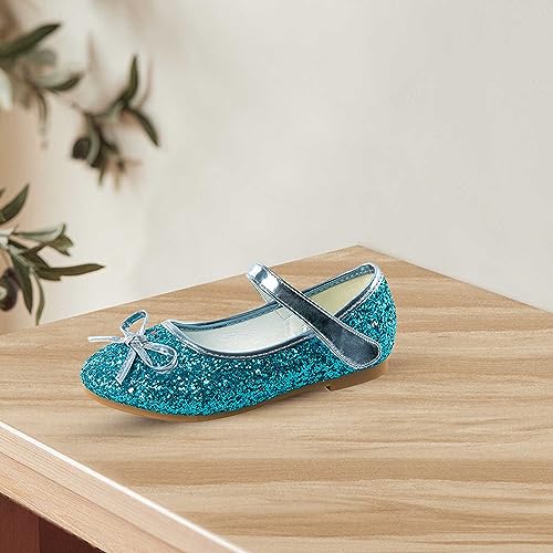 Girls Toddler/Little Kid Dress Low Heel Mary Jane Pumps Reflective Bow Tea Party Wedding Princess Shoes3