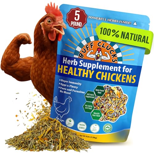 Buff Clucks Herb Supplement for Backyard Chickens - Natural Chicken Treats, Poultry Feed Botanical...