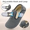 JOINFREE Men Slipper Lady Winter Diabetic Slippers Unisex Indoor Shoes Barefoot Winter Sock Shoe Dark Grey 7.5 UK #1