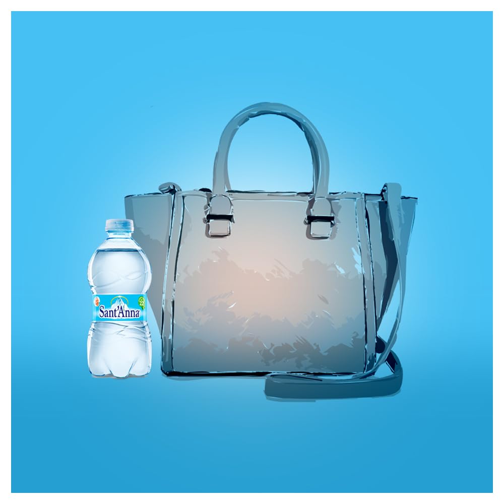 Acqua Sant'Anna Pack 0,35L Naturale | 48 bottiglie formato da borsetta | Acqua Minerale Naturale Oligominerale Minimamente mineralizzata | Bottiglie di Plastica 100% Riciclabile