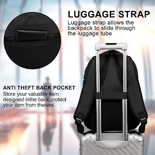 Image of Backpack for Boys, Sturdy Backpack 36L for Boys Middle High School | 600D Water-Resistant Laptop Bag with 17.3 Inch Compartment, Ergonomic Anti-Theft Student Bookbag, Black