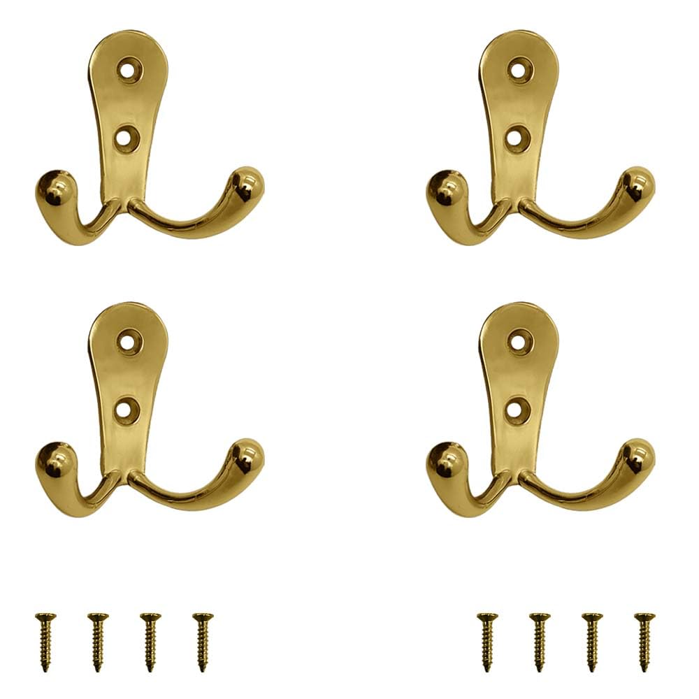 VOLO Two pin Clothes Hanger Hook Premium and Stylish Door Hangers for Clothes, Door Cloth Hanger, Cloth Hooks/Hanger, Hooks Rail for Hanging Keys,Clothes,Towel (Antique Brass Finish, 4) (B0CXLKLPBX) Amazon Price History, Amazon Price Tracker