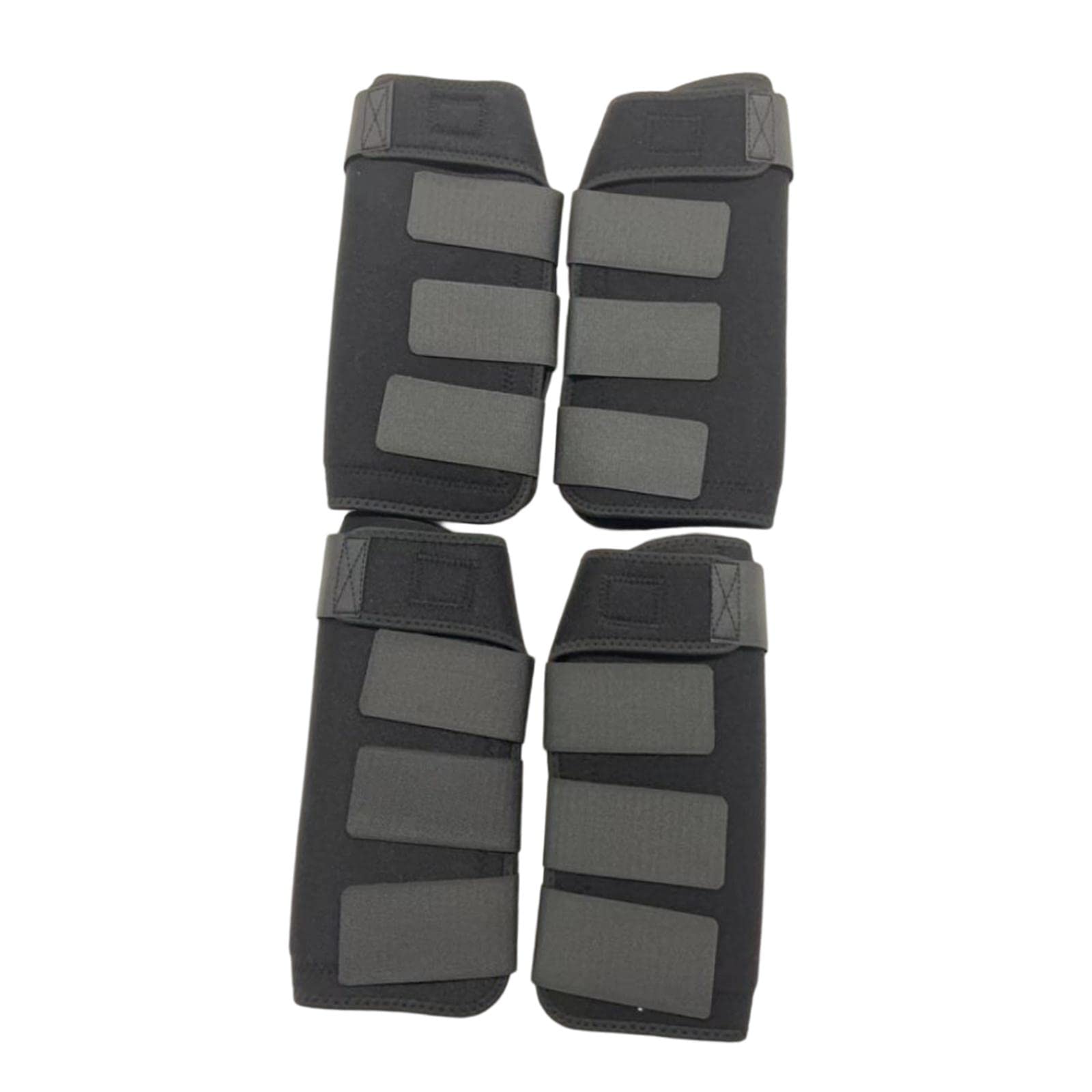 4 Uds Botas de Caballo Protectores de Piernas Ajustables Cómodos Neopreno Reutilizables Transpirables Protectores de Caballos Conjunto de Equipo de Pi