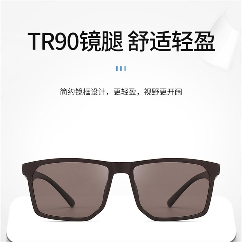 Lentes de sol polarizados casuales para hombre, protección solar, protección UV, marco grande, para conducir