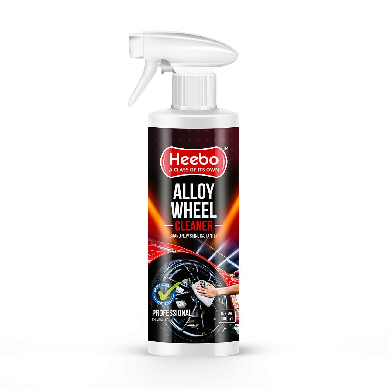 Heebo Alloy Wheel Cleaner Spray 500 ml Pack of 1 | Used to Remove Dirt Mud Grease Road Grim Brake Drum Dust & Tar | Safe to Use on All Types of Wheels | Car Alloy Rim Cleaner | Car Alloy Wheel Cleaner