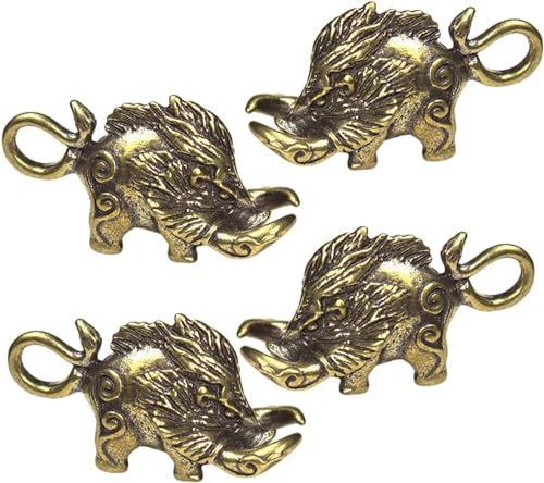 Ornement Feng Shui Cochon en cuivre pour chasser le stress et attirer la chance