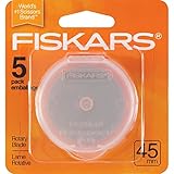 FISW7 Fiskars 95287097J Rollschneider-Klingen 5 Stück pro Packung, 45 mm