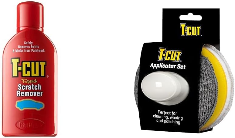 Rapid Scratch Remover, 500 ml & Wax Applicator Set with Handle, Color May Vary