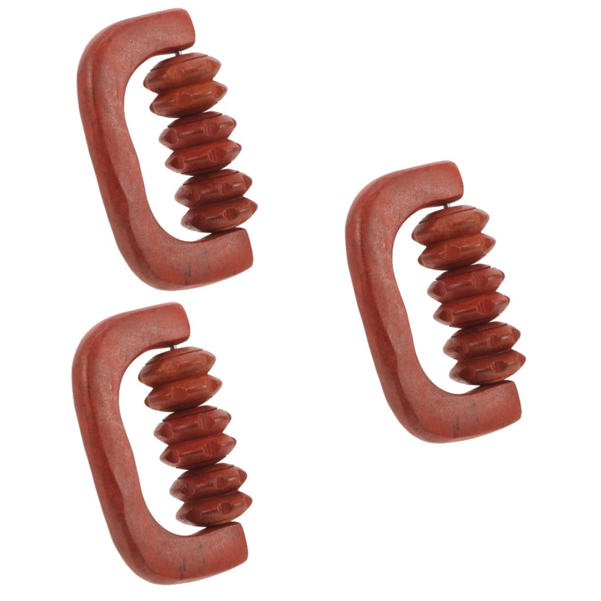 BESTYASH 3 Piezas Rodillo de Masaje de Madera Espalda y Cuerpo Herramienta Manual Relajación Muscular Rodillo Reutilizable de Yoga y Ejercicio Masaje