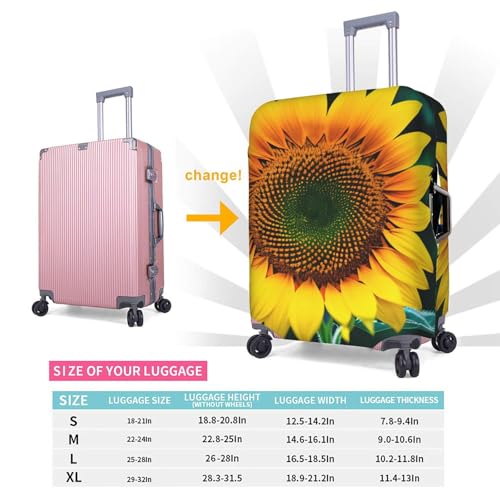 Housse valise tournesol blanche lavable en polyester S - 5