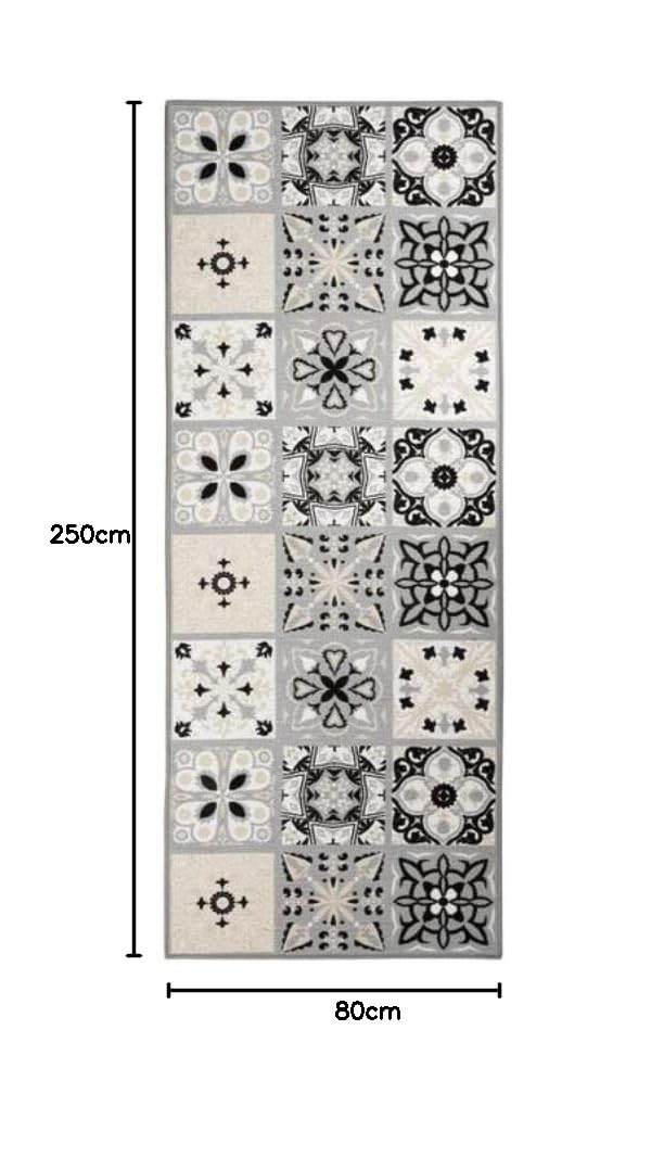 Alfombra De Pasillo Vintage - Estilo Oriental, Antideslizante, Para Cocina, Salón O Pasillo (80 X 450 Cm)