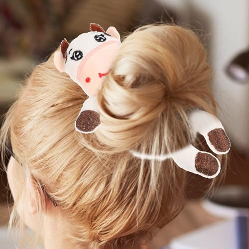 Coleteros de pelo peludos antitirones para evitar dolor en coletas de niñas 6