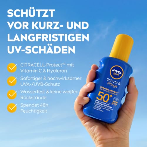 NIVEA SUN Spray Schutz Pflege LF50+200ml – Ansicht 2