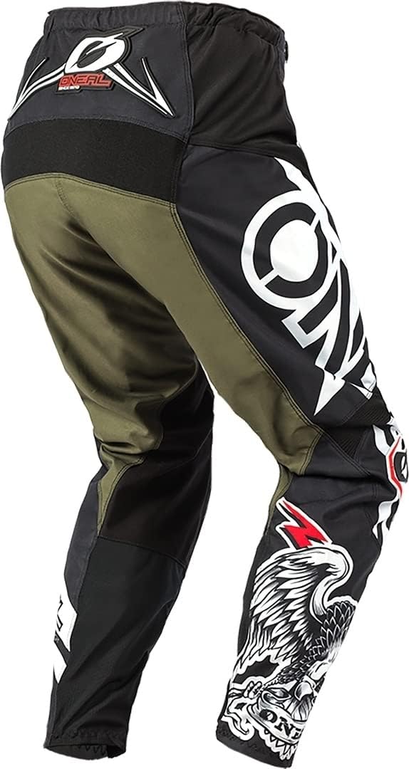 O'Neal Element Adult Pants Warhawk, Black/White/Green, 28