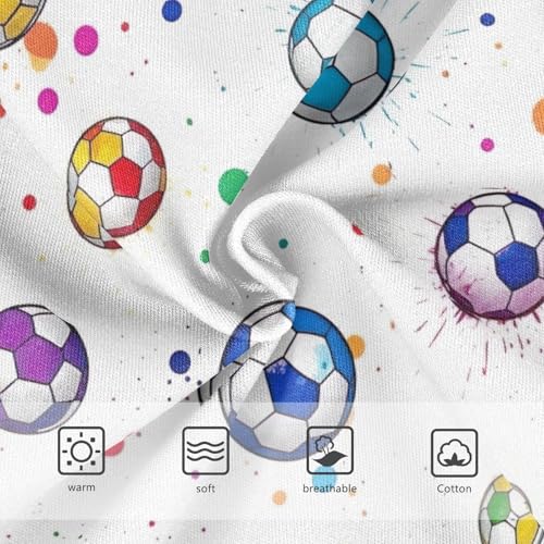 Cute Soccer Balls White Undies for Toddler Girls, Kids Underwear, 2T–8 Years3