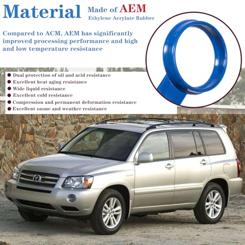 Image of Engine Head Valve Cover Gasket VS50530R AEM Rubber Compatible With HS250h Vibe Camry Corolla Matrix RAV4 Solara Engine 2AZ-FXE 1AZ-FE LAX L4 2.4L 2.0L 1121328021 112130H010 VS50362 0361639 Engine Seal