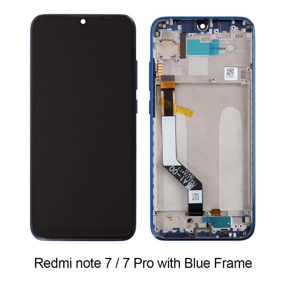 Nappe Bouton Empreinte Pour Redmi Note 7 - Compatible Xiaomi, Noir