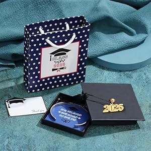 M MOOHAM Graduation Gifts for Her Him 2025 Inspirational Graduation Bracelets Class of 2025 High School College Graduation Gifts for Her with Graduation Box