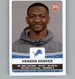 2023 Panini Stickers #396 Hendon Hooker RC Rookie Detroit Lions Official Thin Mini Sticker NFL Football Trading Card