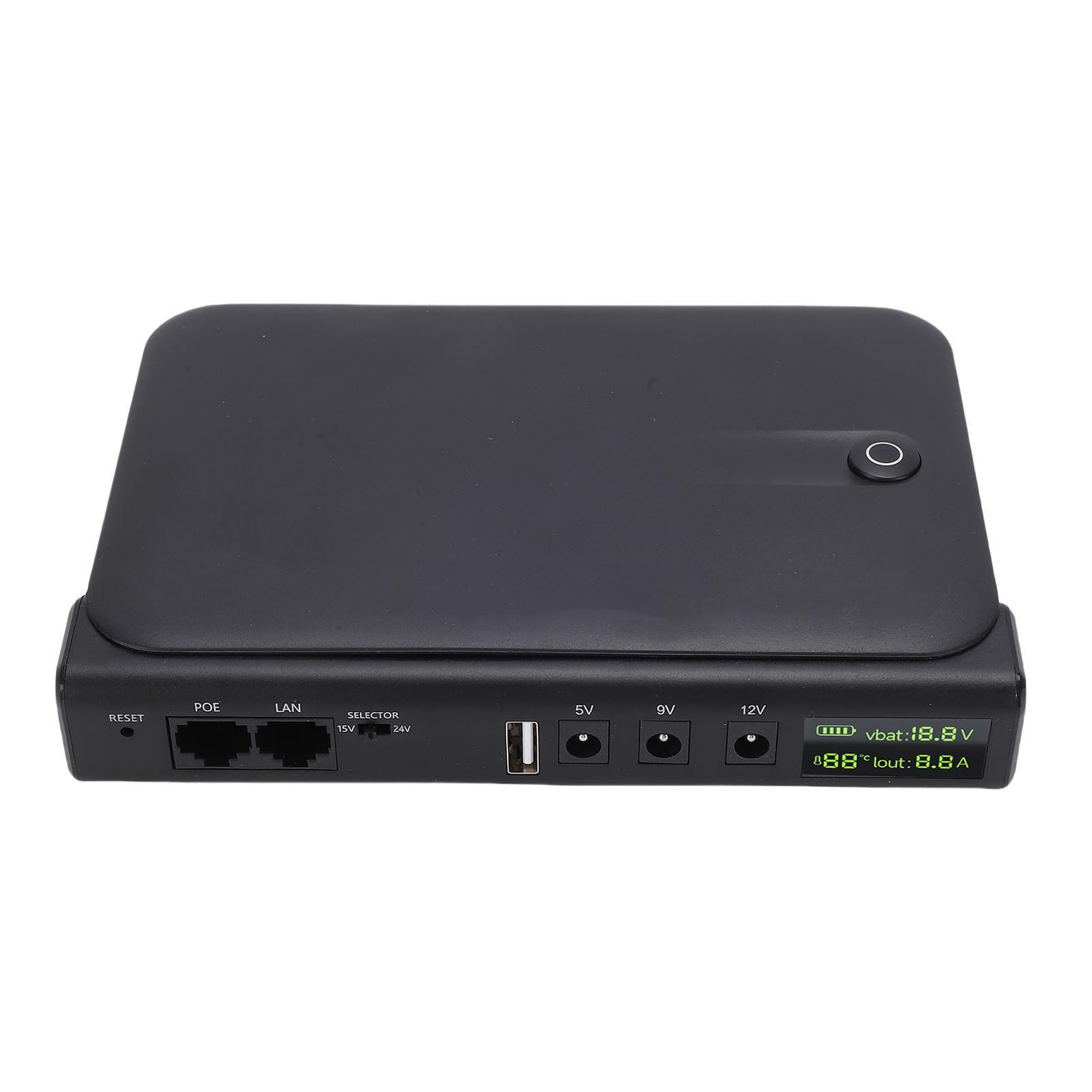 Zasilacz UPS o Mocy 36 W, Zapasowy Zasilacz UPS z Portem USB LAN POE, Wbudowany Adapter, Obsługa Modemu Optycznego z Routerem Kamery (Wtyczka UE)