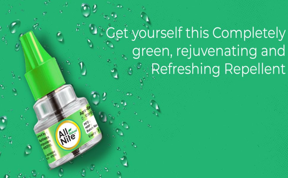 All Nite Natural Liquid Vapouriser Mosquito Repellent 45ml Each, (Pack of 3) 100% Natural Active Ingredients (Safe for Kids and Adults) 2