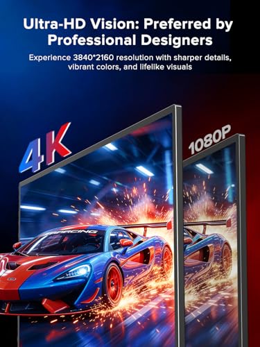 UPERFECT 27" 4K 144Hz | 1080P 288Hz Dual-Mode Portable Monitor mit 600 Nits, 2000:1 Kontrastverhältnis, 125% sRGB, HDMI 2.1, DP und USB-C-Anschluss für Laptops, PCs und Spielekonsolen, VESA-kompatibel 3