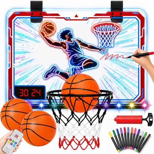 Kids LED Drawing Basketball Hoop