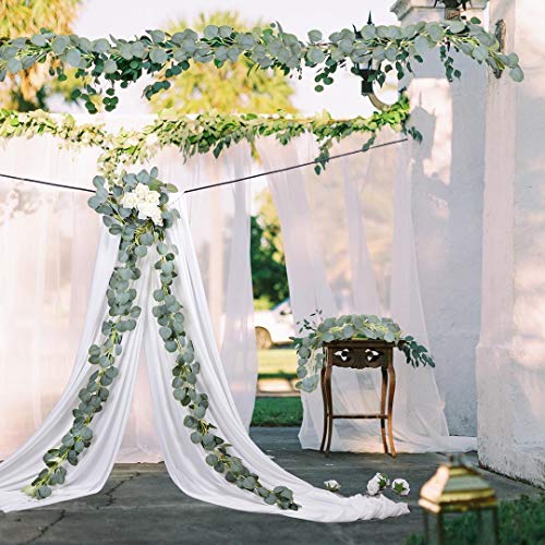 Dearhouse 3Pcs Eucalyptus Garlands Artificial Greenery Garland Faux Silk Eucalyptus Vines Wedding Backdrop Wall Decor Flower Arrangement #TOP6