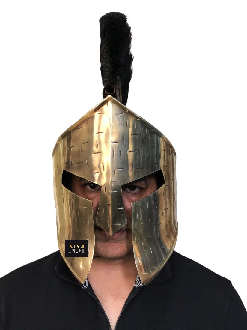 NauticalMart Medieval Spartan Helmet Great king Leonidas 300 Movie Helmet Fully Functional Wearable Armor Reenactment Cosplay LARP Halloween Costume