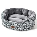Bedsure 20 inch Small Dog Bed & Cat Bed, Round Pet Beds for Indoor Cats or Small Dogs, Round Machine Washable Super Soft & Plush Flannel Pet Supplies, Slip-Resistant Oxford Bottom,Coin Print Grey…