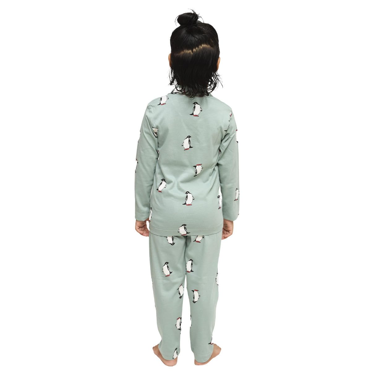 3BROS Pajama Set Kid's Pure Cotton Printed Full Sleeves Night Suit/Dress For Boys/Girls & Top Sleep Suit Combo Sky Blue Coloured 3-4 Years - Image 2 thumbnail