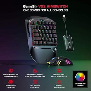その他 GameSir VX2 AimSwitch E-sports GameSir VX2 AimSwitch 2.4G Wireless Gaming Keypad and Mouse