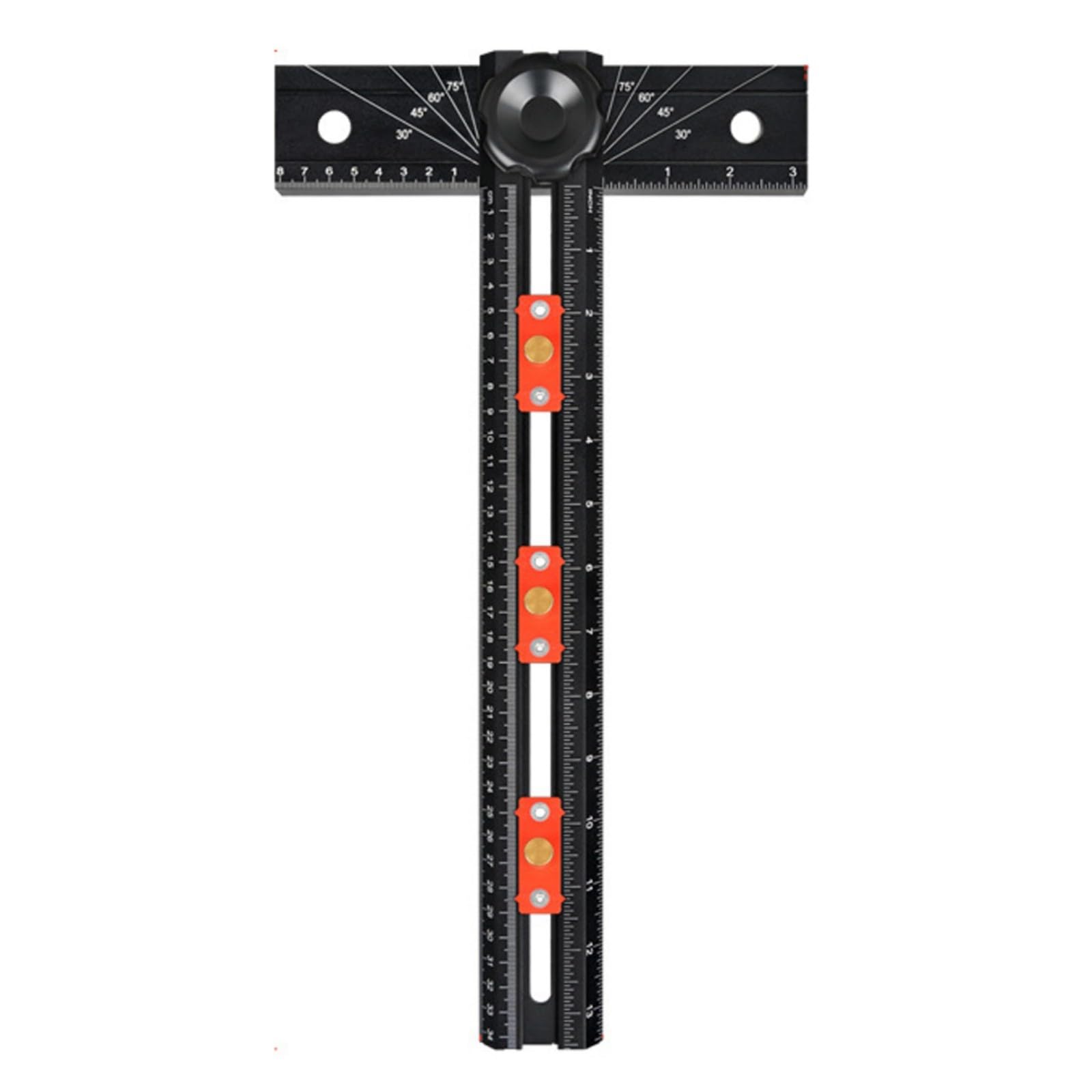 Netbiio Splice 400Mm Professional Aluminum Alloy T Shape Carpenter Square Build In Hole Locator And Angle Finder For Handcraft Projects, Aluminum Alloy T Shape Measuring Tool With Automatic Locking Mechanism And Design