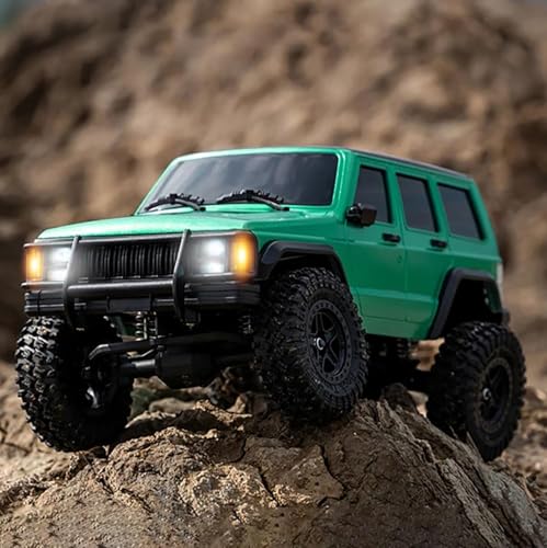 Image of RC Rock Crawler 4x4 RC Jeep Truck 1 /18 Scale Remote Control Crawler All Terrain 370 Motor Proportional Throttle Steering Upgraded Chassis 3 Speeds Lighting System Hobby Model for Adult (C-8809)