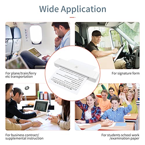 DOYING MT800Q A4 Portable Thermal Transfer Printer Wireless&USB Connect with Mobile Computer for Off