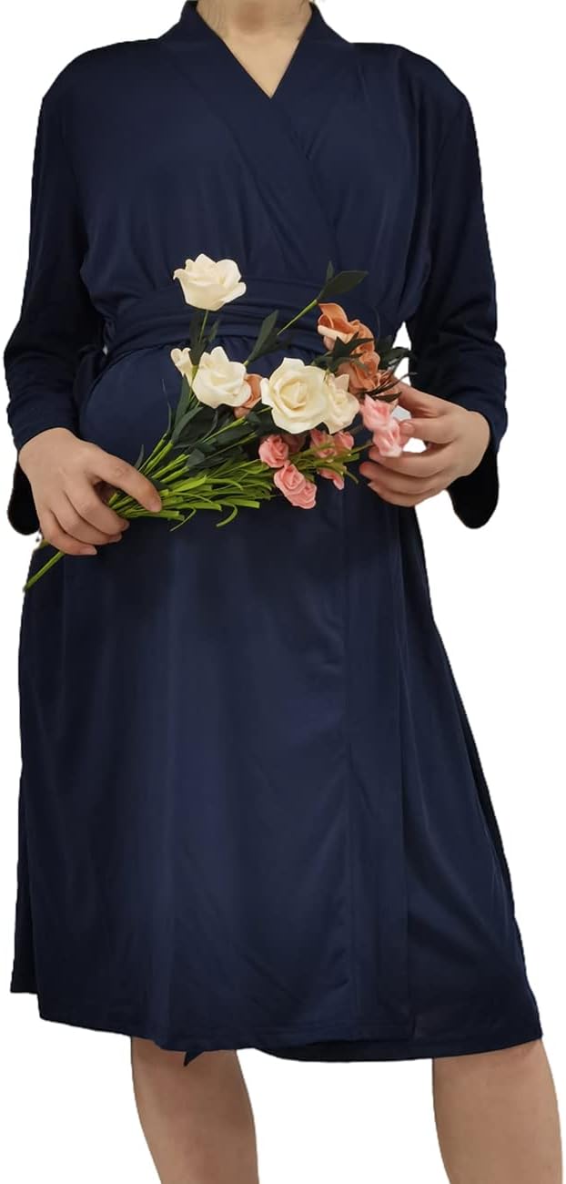 SUFEINI Swaddle Set with Matching Mommy Robe, Maternity Robe Nursing Hospital Delivery Labor Robes Pregnancy Women Loungewear