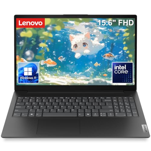 Image of Lenovo 15.6 inch Essential Laptop, 2026 Edition, 8GB DDR5 256GB SSD | Intel 4-Core CPU, Windows 11, FHD Anti-Glare Screen, Long Battery, Portable, for Small Business, Students, Daily Office