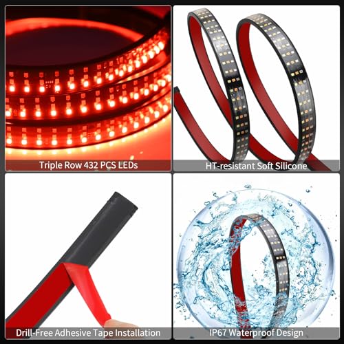 1797 Tailgate Light Bar 60 Inch LED Brake Light Strip for Truck Bed Turn Signal Reverse fit Car Pickup Trucks Exterior Rear Accessories 12V Waterproof by 1797 - Image 5