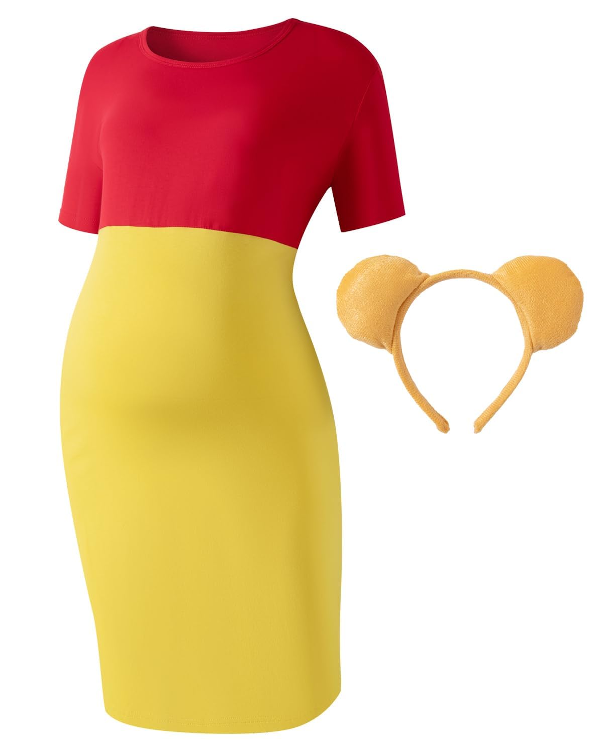 PROMOTED TO BIG SISTER Halloween Maternity Costume Women Mini Dress, Multicoloured, Large