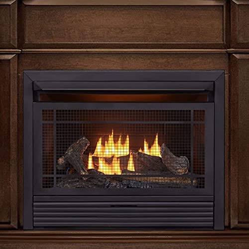 Duluth Forge Dual Fuel Ventless Gas Fireplace With Mantel - 26,000 Btu, T-Stat Control, Gingerbread Finish - Model Dfs-300T-3G #TOP2