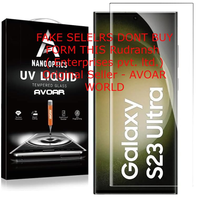 AVOAR Samsung Galaxy S23 Ultra Advanced Uv Tempered Glass Screen Protector Guard For(6.78In,Pack Of 1)Full Adhesive Uv Glue Curved Hd Clarity With Easy Installation Kit(Samsung Galaxy S23 Ultra) (B0D97HSDKF) Amazon Price History, Amazon Price Tracker