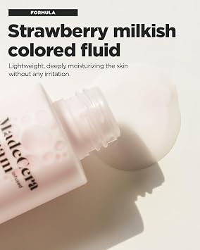 SKINRxLAB MadeCera Cream Double Essence Korean Toner 150ml (5.07fl.oz.) - Hydrating and Soothing with Milk Protein, Ceramide, Beta-Glucan - Moisturizing Strawberry Milky Toner for Irritated Skin