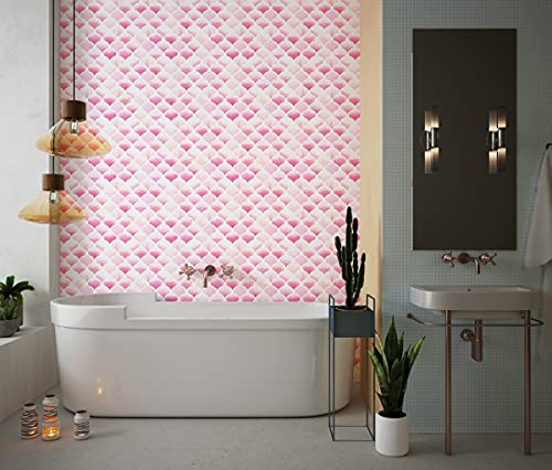 Image of DWELLSINDIA Light Pink Moroccan Boho Wallpaper for Wall Makeover | Self Adhesive Peel & Stick, Thick Textured Premium Paper | Waterproof, Scratch Resistant | Bedroom, Nursery & Living Room | 41x244 cm