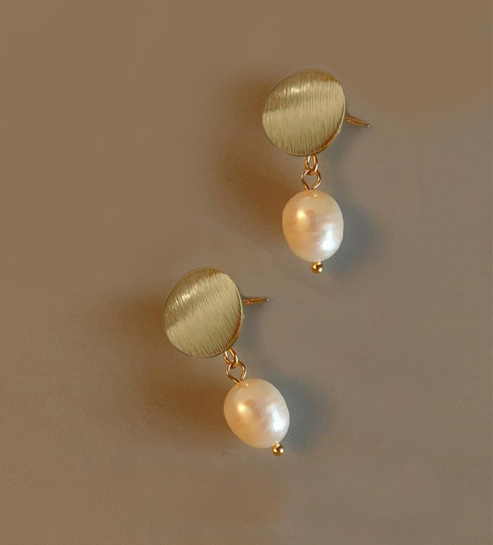 Baroque Pearl Earrings for Women Freshwater Pearl Statement Drop Dangle Bridal Wedding Earrings Birthday Fashion Jewelry - Image 2