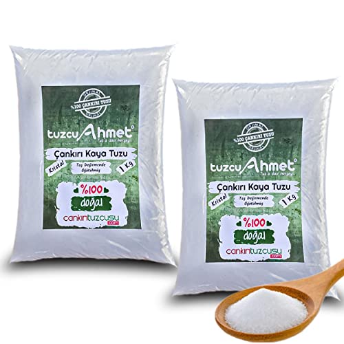Çankırı Tuzcusu 2 Adet 1 Kg Kristal Kaya Tuzu