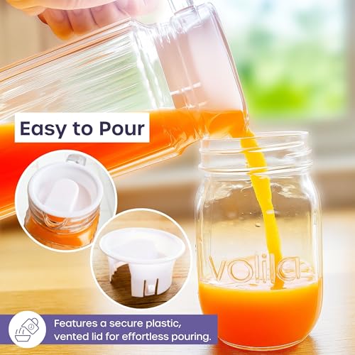 1.7L Glass Water Jug with Lid (2 Pack) - Clear Fridge Pitcher with Ribbed Design & Handle for Storage & Daily Use - Perfect for Juices, Pimms & Picnics - Image 5
